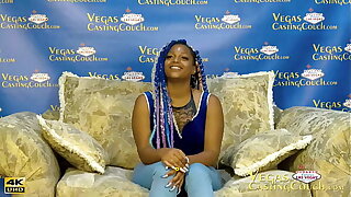 At near Interracial Casting In Vegas Black MILF Does First Deep Anal Sex - Deep-Throat Solo Masturbation and Reverse Cowgirl POV